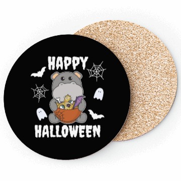 Discover Noodles Japanese Noodles Halloween Hippo Ramen Coasters