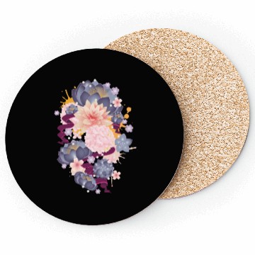 Discover Composition of water lilies, hydrangeas & succulen Coasters