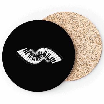 Discover Piano Keyboard Waves Coasters