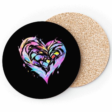 Discover Abstract Heart Coasters
