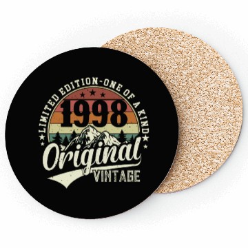 Discover Vintage 1998 Birthday Gift Coasters