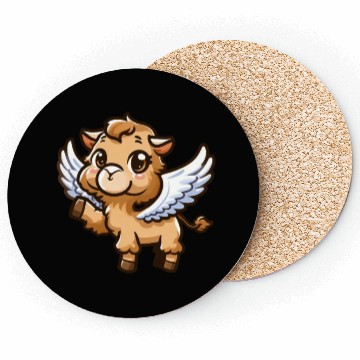 Discover Angel Camel: Heavenly Comic Style Coasters