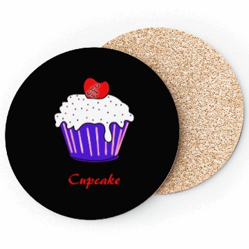 Discover I Love You Cupcake Coasters