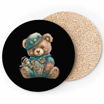 Discover Steampunk Vintage Teddy Bear Coasters