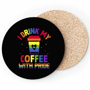 Discover Gay Pride Parade Caffeine LGBTQ Coffee Drinker Coasters