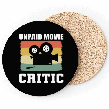 Discover Unpaid Movie Critic Movie Goer Gift Coasters