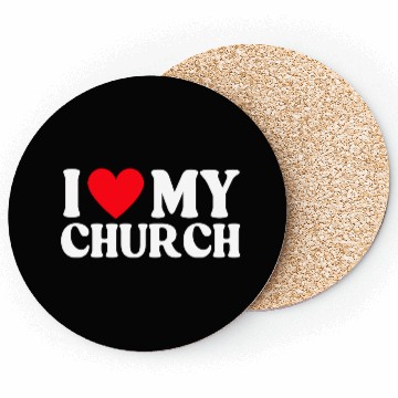 Discover I Love My Church Christian Gift Coasters