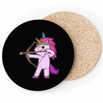 Discover Unicorn Archery Athletic Person Gift Coasters