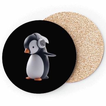 Discover Music Loving Penguin Coasters