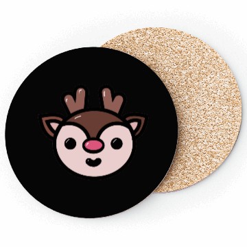 Discover Reindeer Face Coasters