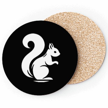 Discover Elegant Squirrel Silhouette: Nature in Shadow Art Coasters