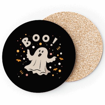 Discover Halloween Cute Ghost Funny Boot Scootin Spooky Coasters