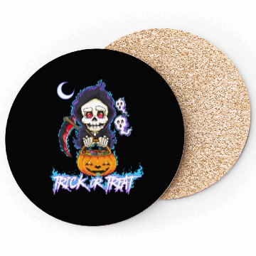 Discover Trick or Treat Grim Reaper Coasters