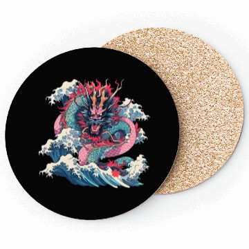 Discover Tokyo Asia 80s Japanese Retro Dragon Dragon Coasters