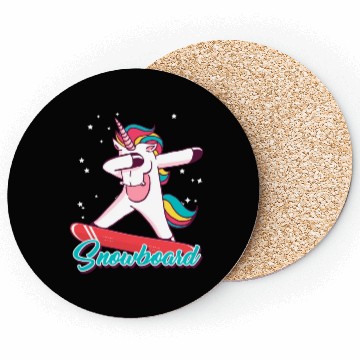 Discover Snowboard Girls Snowboarding Unicorn Coasters