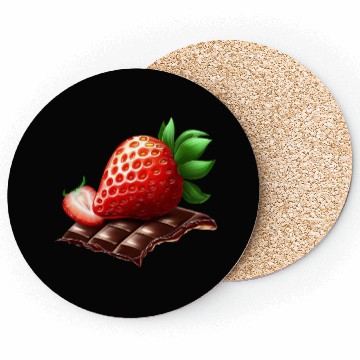 Discover Sweet Temptation: Strawberry Meets Dark Chocolate Coasters