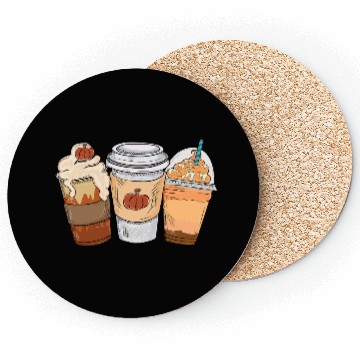 Discover Fall Coffee Drink Thanksgiving Coasters