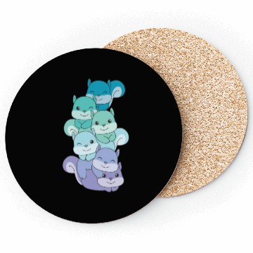 Discover Neptunic Flag Pride Lgbtq Cute Squirrel Pile Coasters