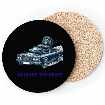 Discover Lion Driving Cool Car Coasters