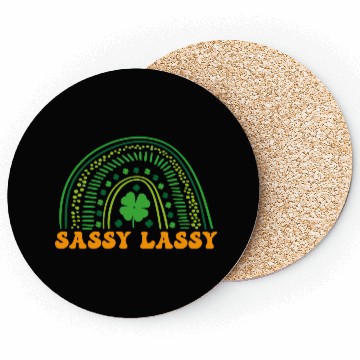 Discover Sassy Lassie Irish Rainbow Funny Saint Patrick s Coasters