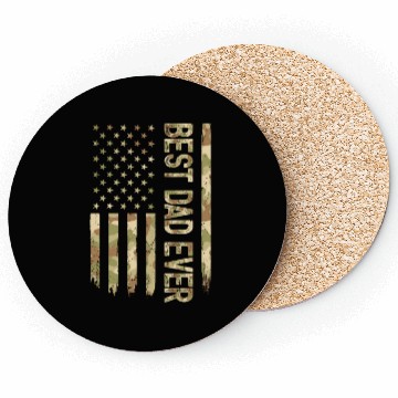 Discover Best Dad Ever Us American Flag Camo Father s Day Coasters