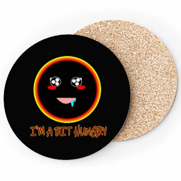 Discover Hungry Black Hole Cute Kawaii Doodle Illustration Coasters