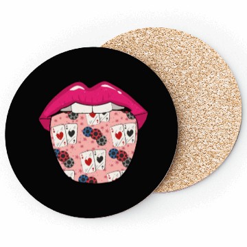 Discover Poker Tongue Coasters