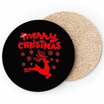 Discover Merry Christmas Reindeer Coasters