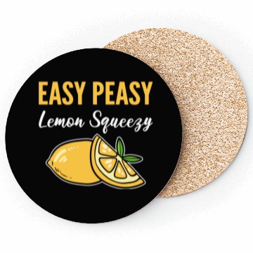 Discover Easy Peasy Lemon Lemonade Vendor Gift Coasters