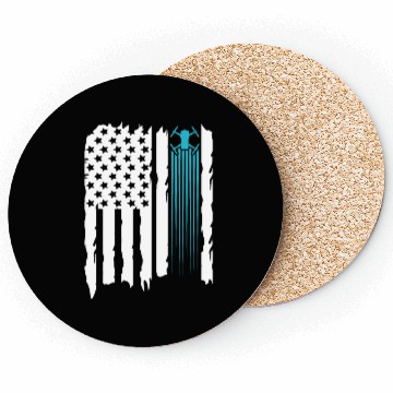 Discover drone us flag Coasters