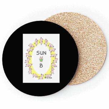Discover Piggy Sun Salutation B Coasters