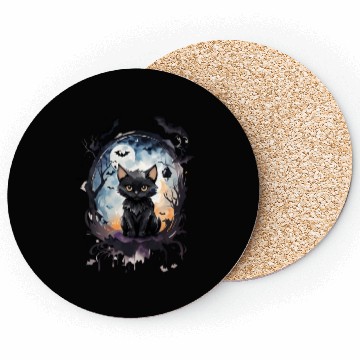 Discover "Bat-Kissed Kitten" Coasters