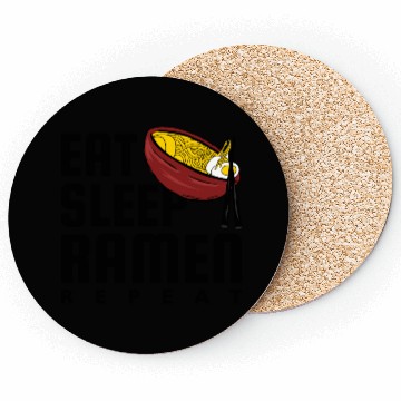 Discover Eat Sleep Ramen Repeat Coasters