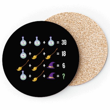 Discover Math Teacher Halloween Day Coasters
