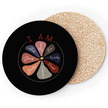 Discover Positive Daily Affirmations Daisy Flower Coasters