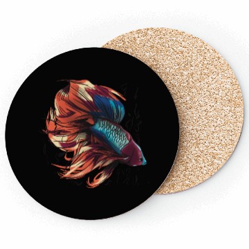 Discover Beta Fish Illustration Coasters
