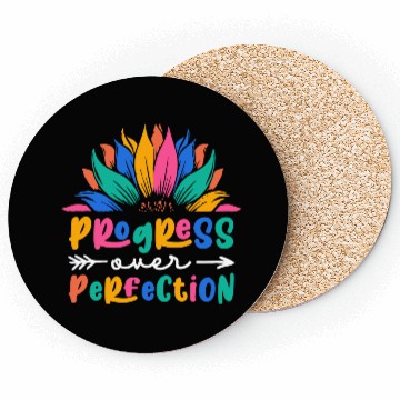 Discover Progress Over Perfection Back To School Teacher Coasters