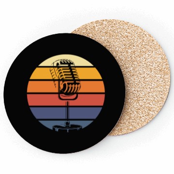 Discover Microphone Retro Coasters