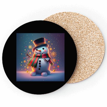 Discover Cute Christmas snowman Coasters