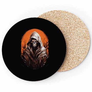 Discover Spooky Halloween Grim Reaper Coasters