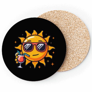Discover Sun cocktail relaxation star sun Coasters