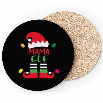 Discover Merry Christmas mama elf Coasters