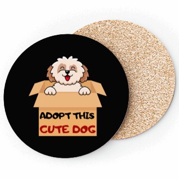 Discover Adopt this cute dog Coasters