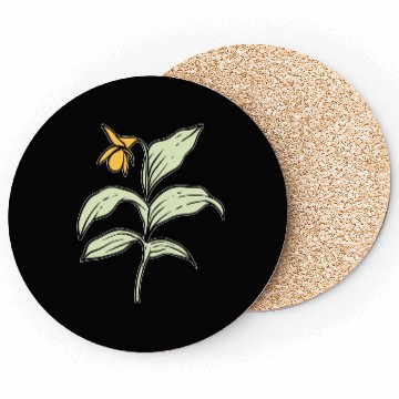 Discover Yellow Orchid Plants Lover Gift Coasters