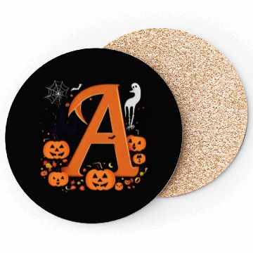 Discover pumpkin with letter A Coasters