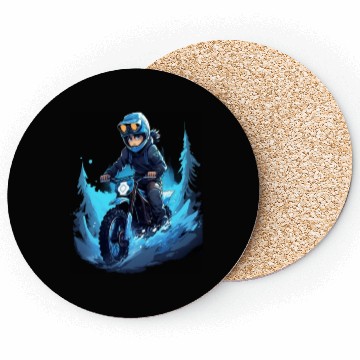 Discover Dirt Bike Anime Ice Racing Motorcycle Ice Racer Coasters
