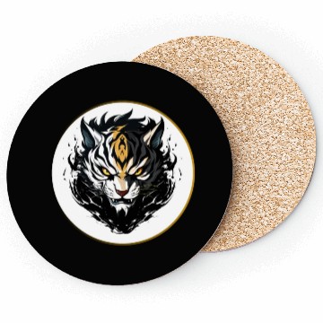 Discover Fierce Tiger Anime Coasters