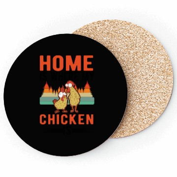 Discover Chickens Home Farmer Chicken Coasters