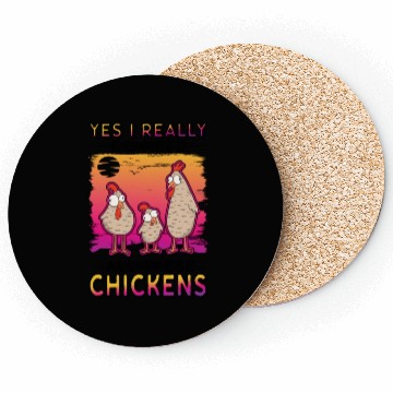 Discover Chickens Chicken Farm Farmer Coasters
