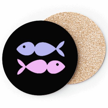 Discover Fish Design Vector Two Colors Coasters